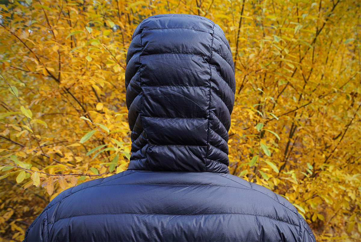 Cotopaxi Fuego Down Jacket (back of hood detail)